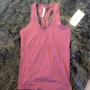Burgundy athleta workout tank
